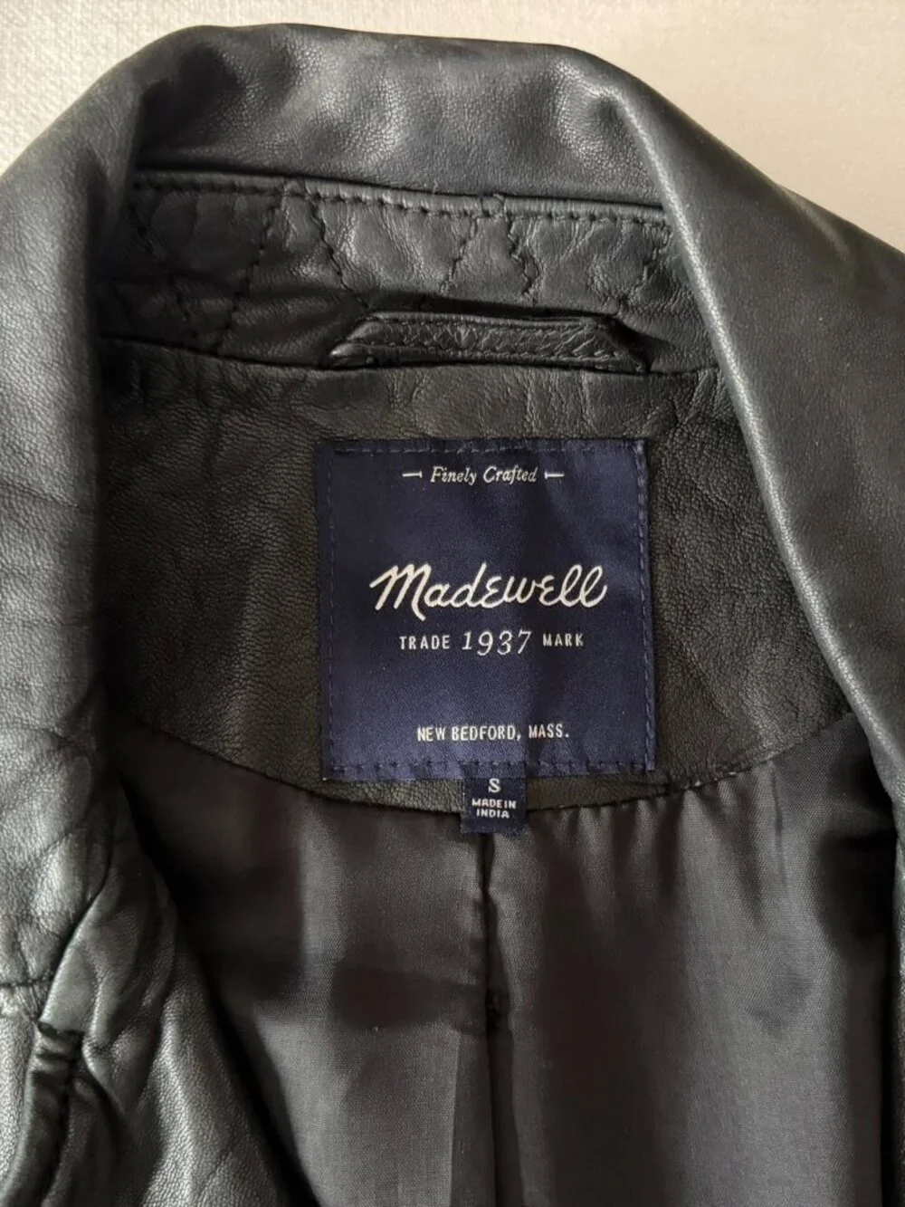 Madewell Moto Leather Jacket - Black - Size S - Picture 4 of 5